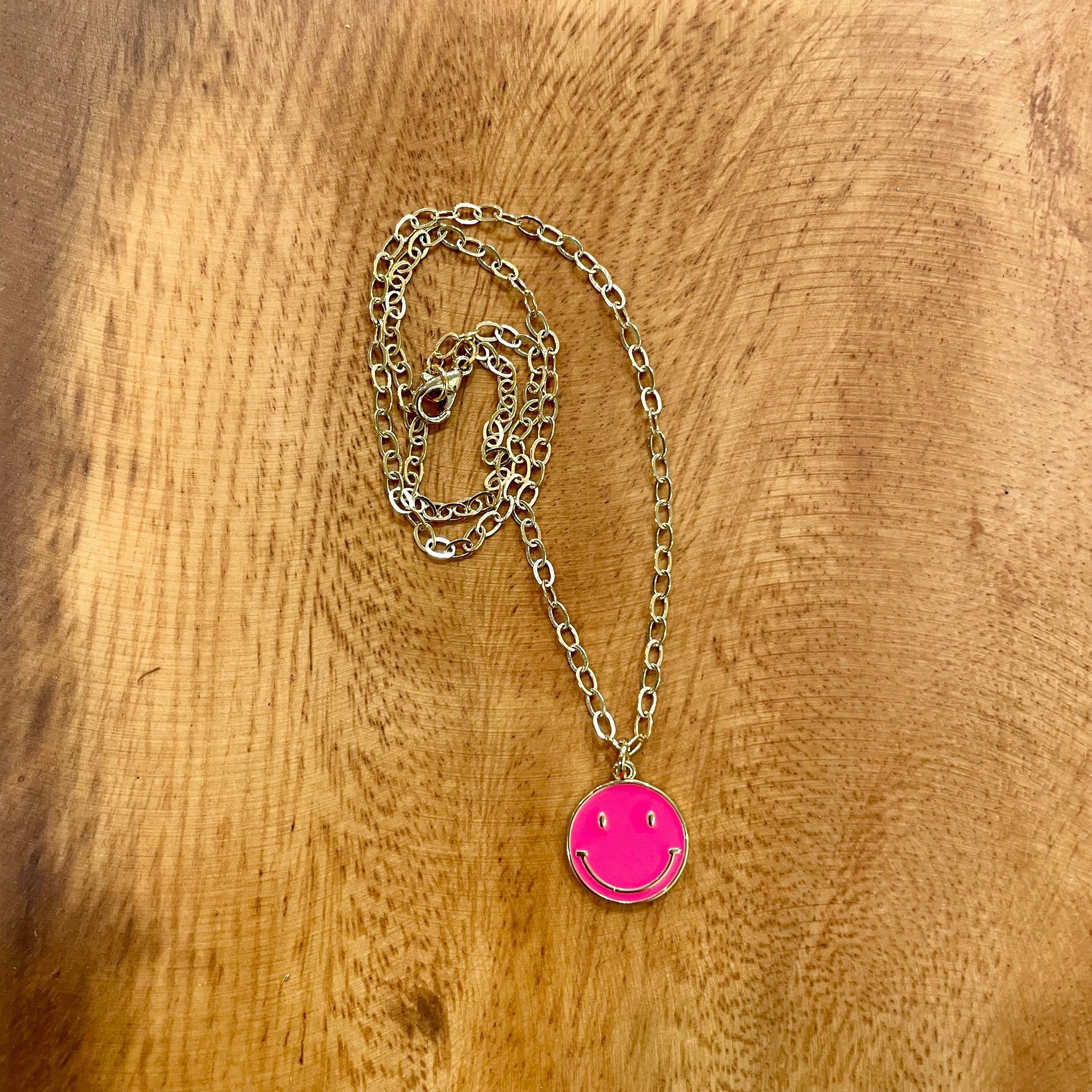 Smiley Face Necklace-Assorted.