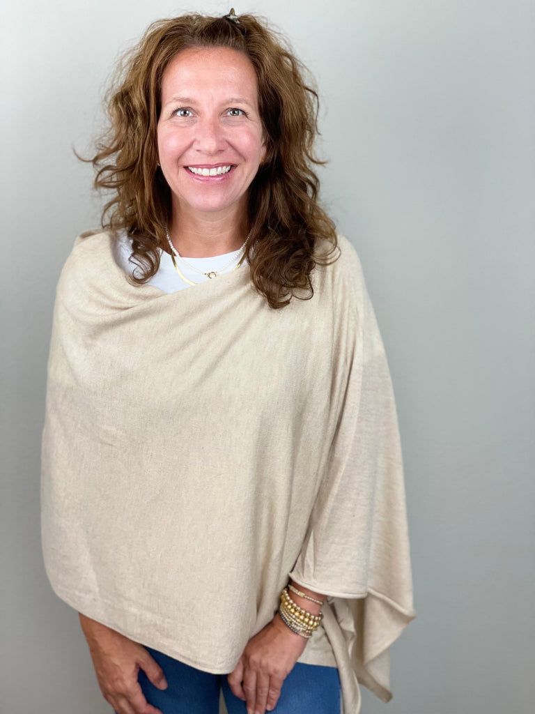 Light Beige Eden Poncho.