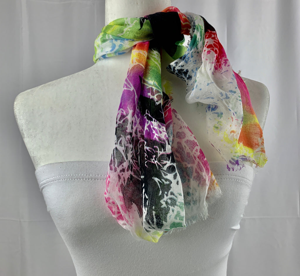 Colorful Tree Branch Scarf.